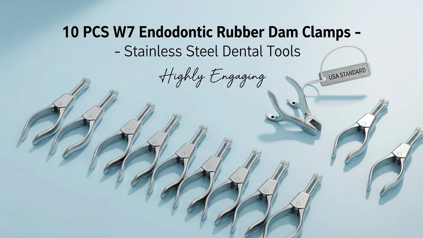 10 PCS W7 Endodontic Rubber Dam Clamps