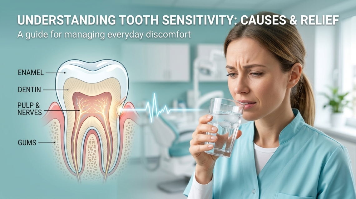 Tooth sensitivity affects 1 in 8 adults. A dentist explains why teeth become sensitive, treatments that actually work, and red flags that require prompt care.