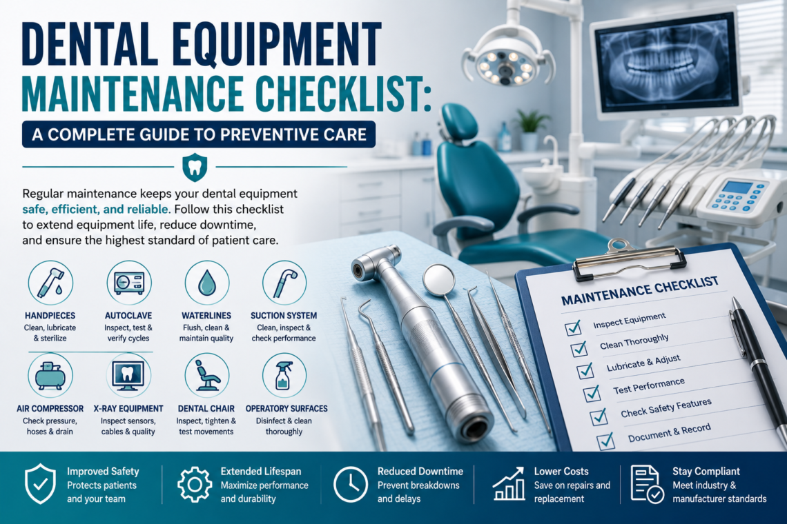 Dental equipment maintenance checklist