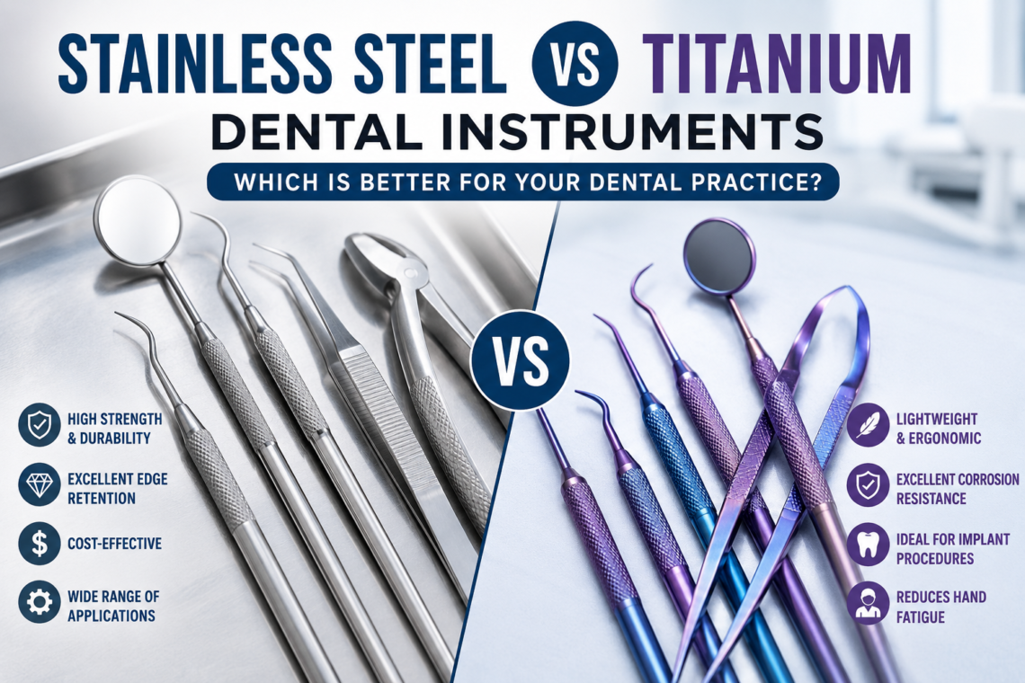 Stainless Steel & Titanium Dental Instrument