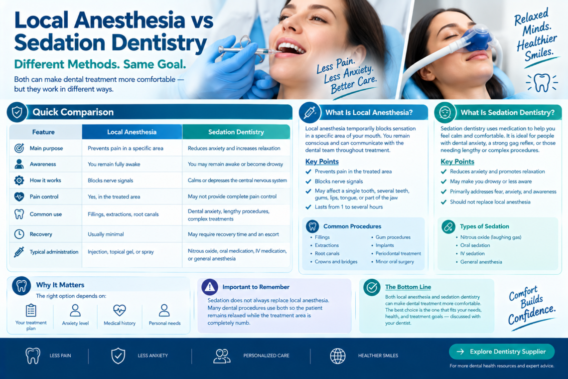 Local Anesthesia vs Sedation Dentistry