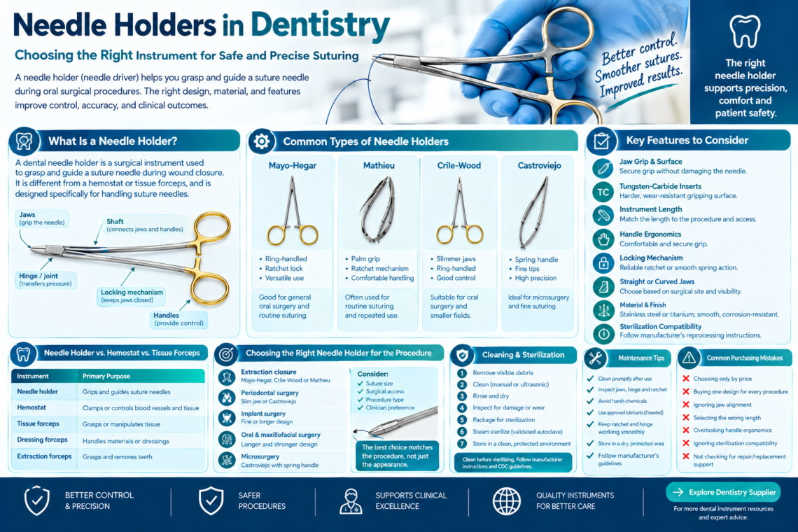 Needle holders in dentistry