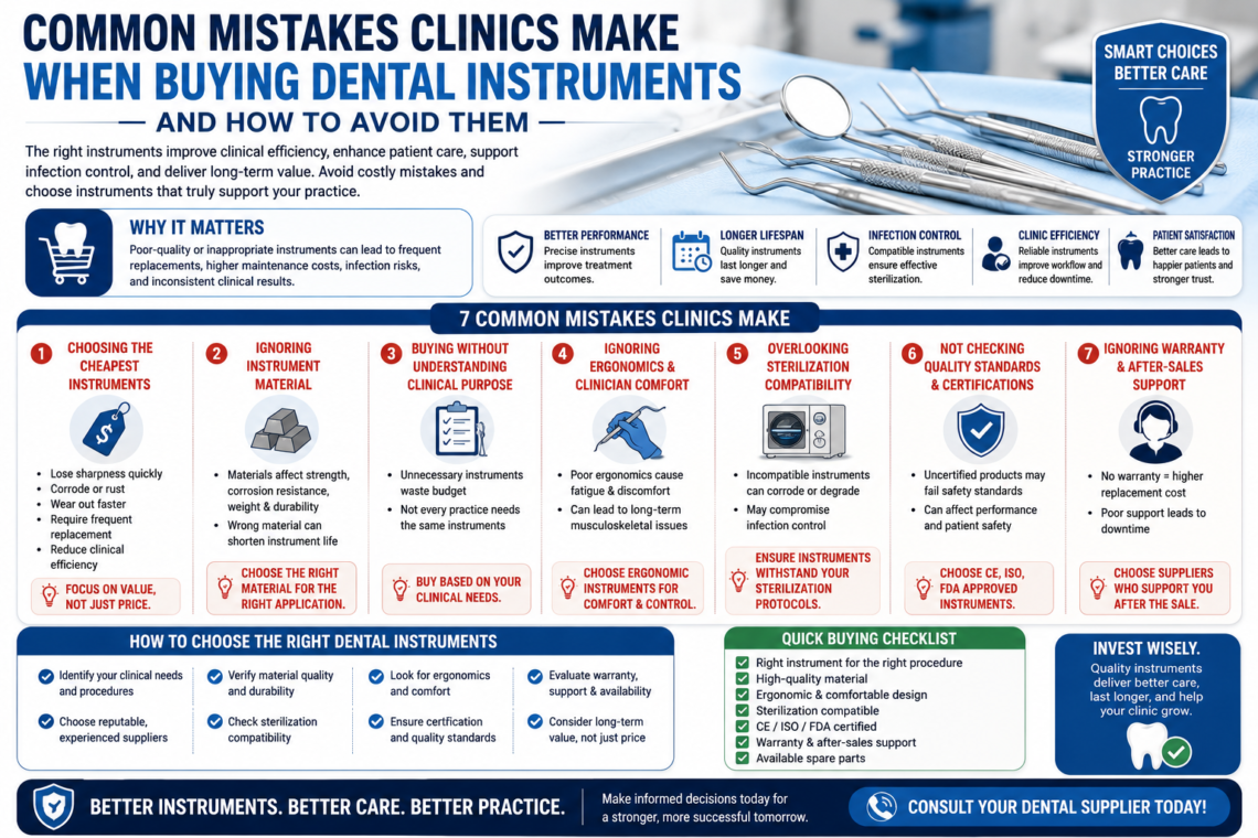 Common Mistakes Clinics Make When Buying Dental Instruments